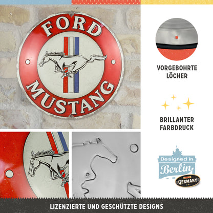 Ford Mustang - 3 Stripes Red