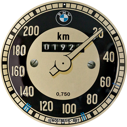 Tin Sign Round Ø 35cm "BMW - Tachometer"