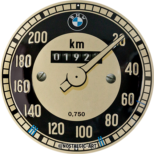Tin Sign Round Ø 35cm "BMW - Tachometer"
