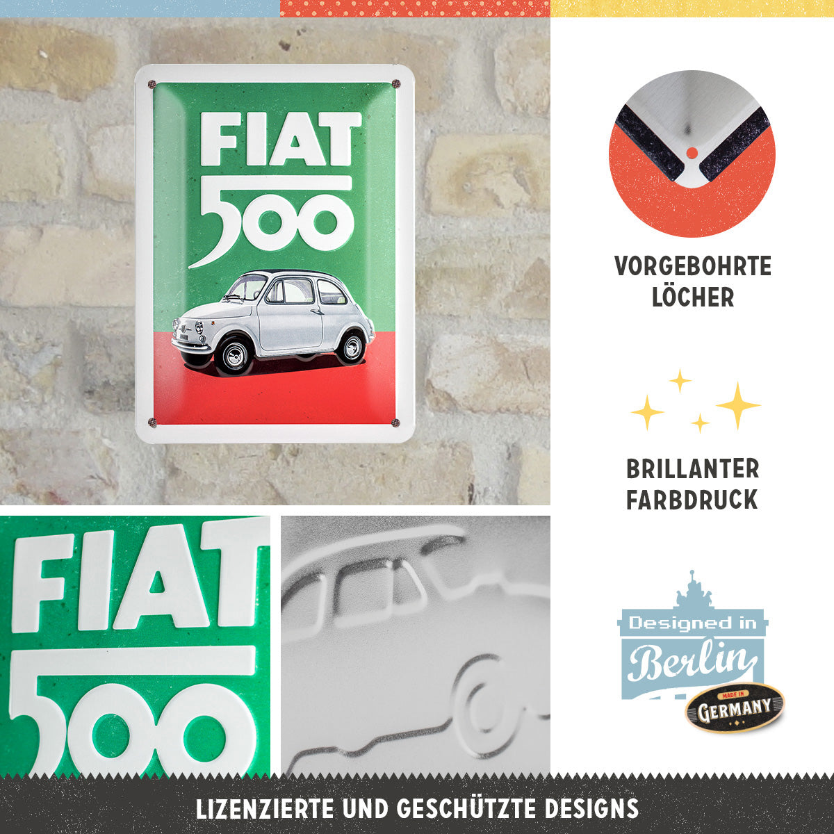Fiat 500 - Italian Colours