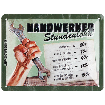 Handwerker Stundenlohn