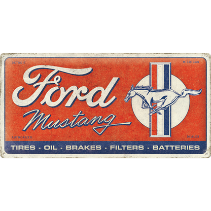 Ford Mustang - Horse & Stripes Logo Red