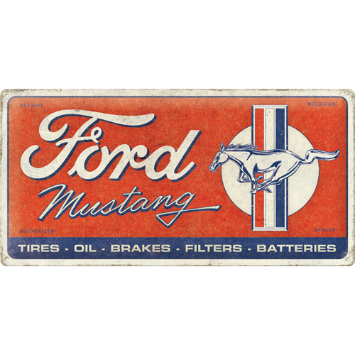 Ford Mustang - Horse & Stripes Logo Red