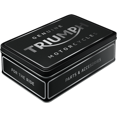 Storage Tin Flat "Triumph - Parts & Accessories Silver"