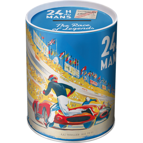Money Box "24h Le Mans - Racing Poster Blue"
