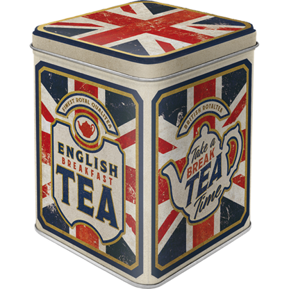 English Tea, isolated Teedose product view with transparent background.
