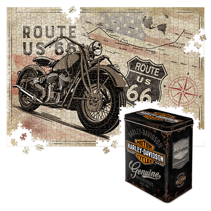 Puzzle "Route 66 - Bike Map H-D 3"