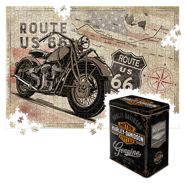 Puzzle "Route 66 - Bike Map H-D 3"