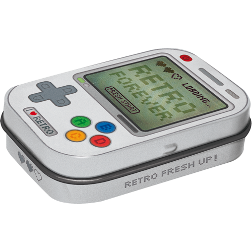 Retro Game Forever, isolated Pillendose product view with transparent background.