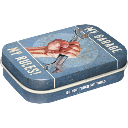 My Garage - My Tools & Rules, isolated Pillendose product view with transparent background.