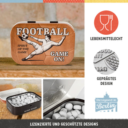 Football, product collage with multiple views and highlighted details.