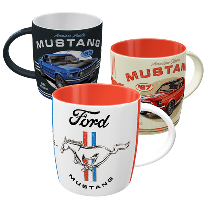 Ford Mustang Tassen Geschenkbox – Logo, GT 1967 & Mach 1