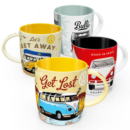 Volkswagen VW Bulli Tassen Geschenkbox – Roadtrip 4er-Set