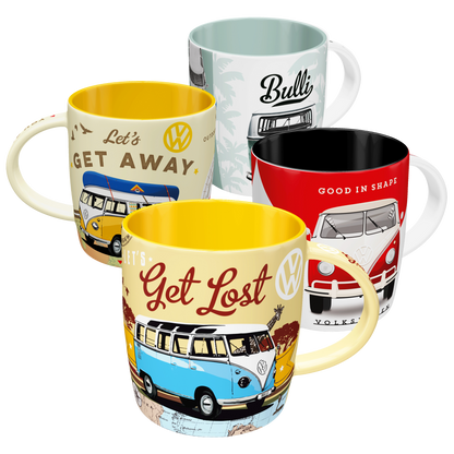Volkswagen VW Bulli Tassen Geschenkbox – Roadtrip 4er-Set