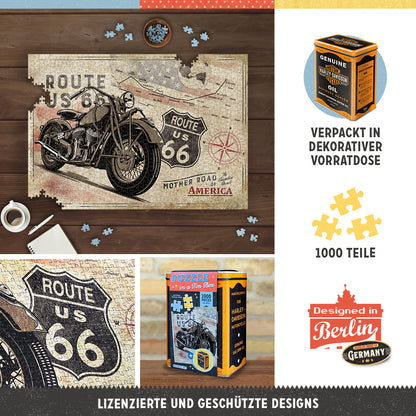 Puzzle "Route 66 - Bike Map H-D 4"