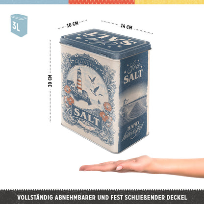 Storage Tin L "Sea Salt"