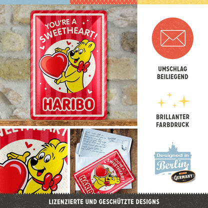 Metal Card 10 x 14 cm "HARIBO - Sweetheart"