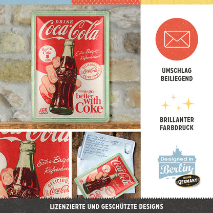Metal Card 10 x 14 cm "Coca-Cola - Better with Coke"