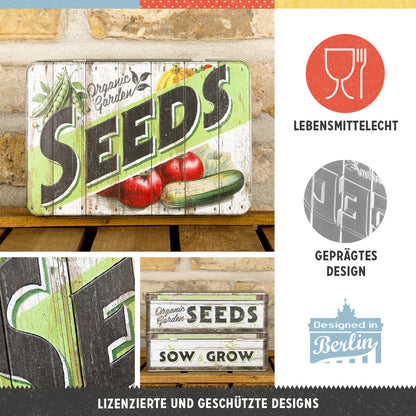 Storage Tin Flat "Garden Seeds"