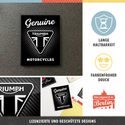 Magnet 6 x 8 cm "Triumph - Genuine Motorcycles"