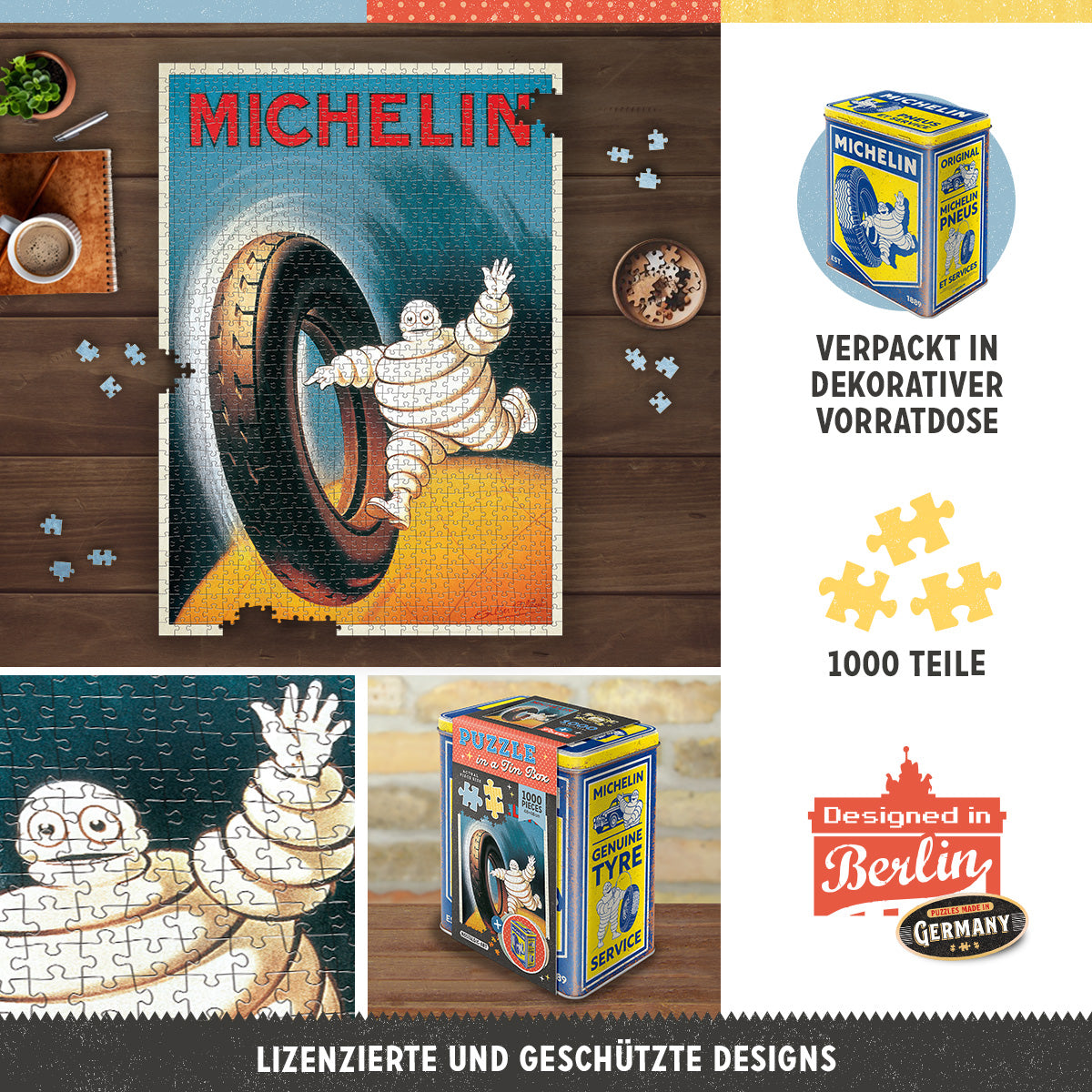 Puzzle "Michelin - Waving Bibendum Painted Ad 1"