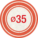 Blechschilder Rund 35