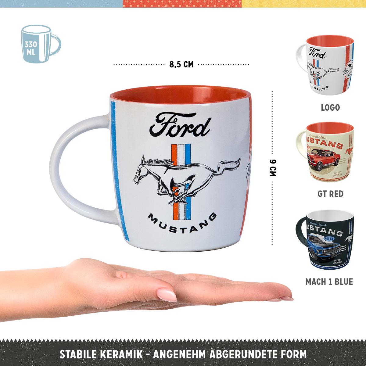 Ford Mustang Tassen Geschenkbox – Logo, GT 1967 & Mach 1