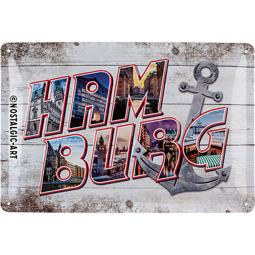 Hamburg - Bilder-Buchstaben & Anker