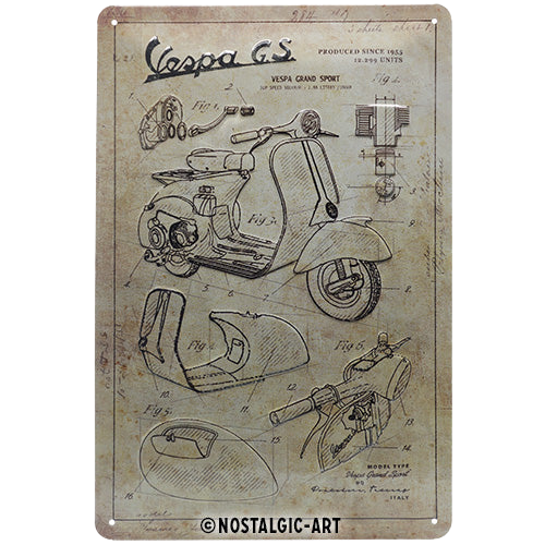 Vespa - Parts Sketches